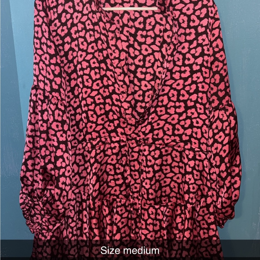Pink Leopard Print Women's Top